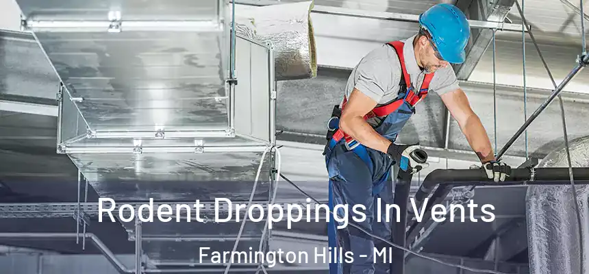  Rodent Droppings In Vents Farmington Hills - MI